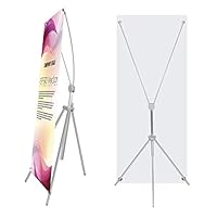 TheDisplayDeal Adjustable Aluminum Banner Stand Fits Any Banner Size from 24"X 63" to 32"X78"