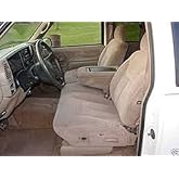 Durafit Seat Covers Made to Fit 1995-2000 Chevy Silverado, Tahoe and GMC Sierra Front 60/40 Split Seat with Opening Center Console. Made in Tan Endura