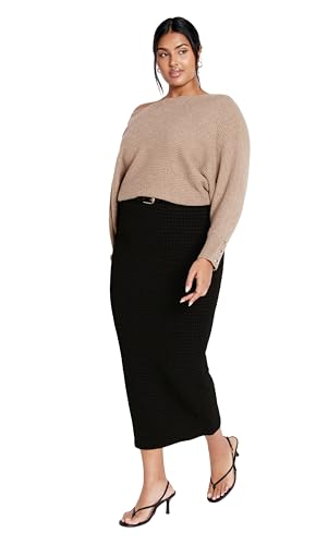 City Chic Women's Plus Size Skirt ELIA, Black