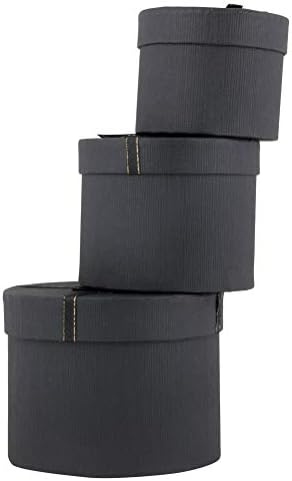 Giftexw Black Round Gift Box (3 Pcs Sets)