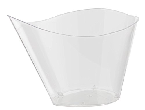 Exquisite Clear Plastic Mini Sauce Boat Dessert Miniature 12 Count - 4.7 oz