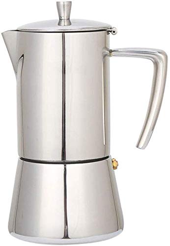 Kaffee Kessel 300ML 6-Tasse Edelstahl Stovetop Moka Espressomaschine Espressokocher Moka Pot Breit Bottom Home Hand…