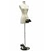 Female Mannequin Dress Form Torso with Round Metal Base and Neck Cap - Off White Premium Fully Pinnable Women's Dress Form (2/4)