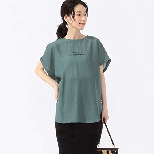 Amazon シップス レディース Ships For Women エンブロイダリーショートスリーブプルオーバー グリーン One Size シャツ ブラウス 通販