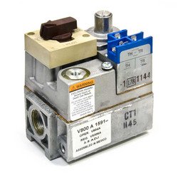 Honeywell V800A1591/U Single Valve Standing Pilot Gas Valve, 24 Vac, 4-3/4