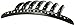 Caravan Jeweled 7 Tooth French Twist Comb In Black And Sprinkled With Crystals And Studs