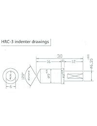 Diamond Rockwell HRC-3 indenter para Dureza Tester Diamond indenter 120 grados para Rockwell Dureza Tester