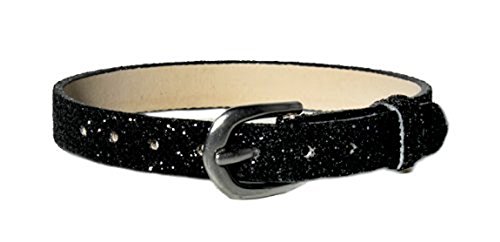 Glambert Glitter Bracelet with Silver Rhinestone Letters (Black)
