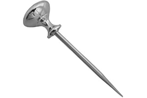 JIG PRO SHOP Hybrid Marlin Spike Lacing Needle Tool for 550# Paracord, Leather, & Other Cords (Chrome Handle)