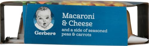 GERBER MACARONI & CHEESE WITH SIDE OF SEASONED PEAS & CARROTS, 6.6 OZ