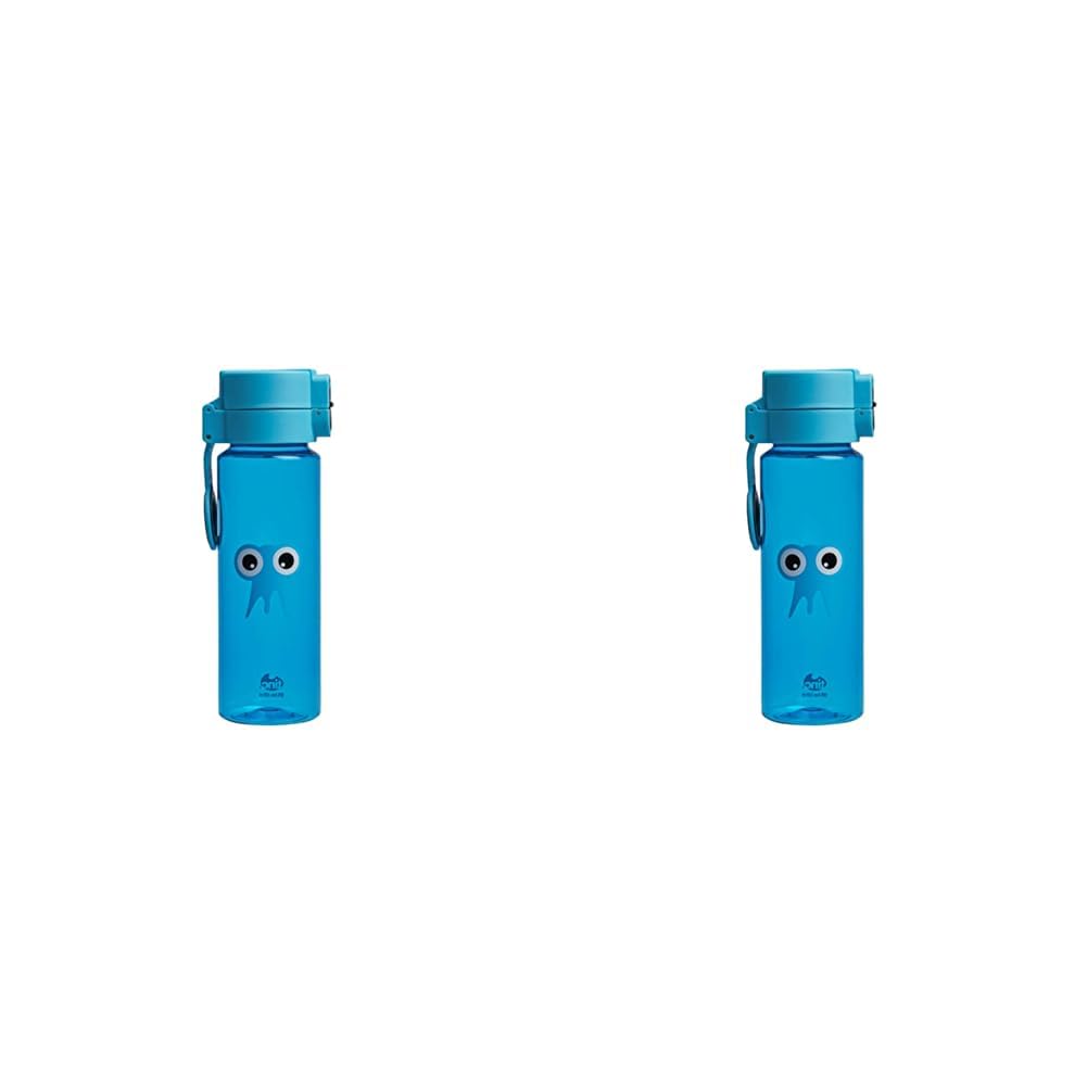 Tinc Tonkin Tribal Character design Flip and Clip lockable leak-proof water bottle with BPA free plastic - Blue Water Bottle - Blue, 500ml (Pack of 2) — image 1