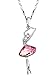 Neoglory Fashion Jewelry Rose Crystal Ballet Dance Girl Pendant Necklace Ballerina 18
