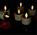 Jess Solar Tea Lights Candles Rechargeable Battery Flickering Amber LED Tealights – 6 Pack (6)