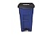Rubbermaid Commercial Products BRUTE Rollout Step On Trash/Garbage Can, 50-gallon, Blue (1971958)