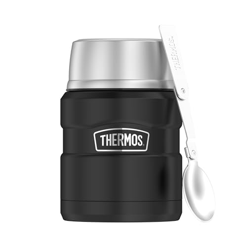Thermos Stainless King Food Jar, Stainless Steel, Stainless Steel, Matte black., 0,47 Liter