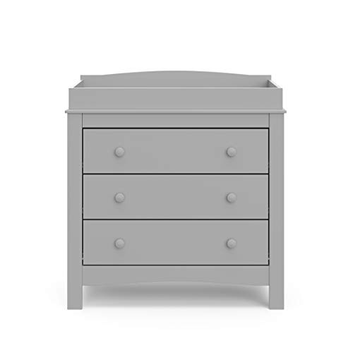 Graco Noah 3 Drawer Chest with Changing Topper (Pebble Gray