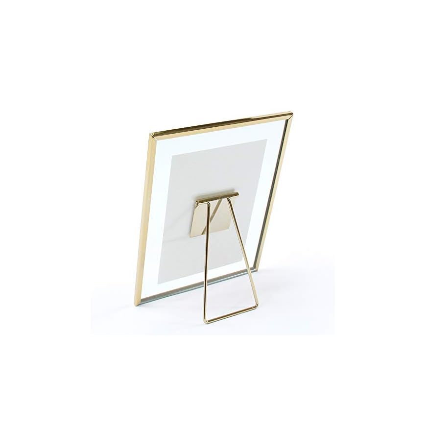 MIMOSA MOMENTS Gold Metal Floating Pressed Glass Picture Frame with