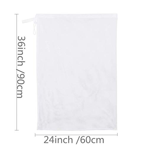 Extra Large Heavy Duty Mesh Laundry Bags Household Storage Bag Commercial Machine Washable Drawstring Netted Wash Laundry Liners for Colleage Dorms,Camp,Factory,Travels,2 Pack - Thumbnail 2