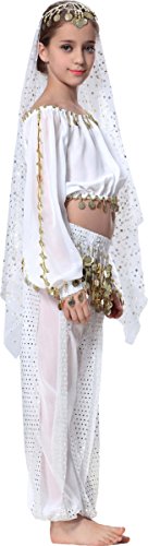 Fairycece Top Model Dance For Girls 3T 4T 4 White