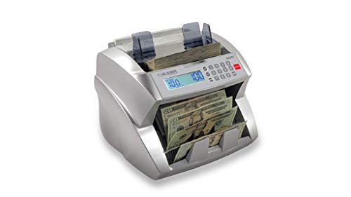 New SILVER by AccuBANKER S2500 Basic Commercial Bill Counter - Convenient Front Loaded Hopper - Count Up to 1,600 Bills/Minute