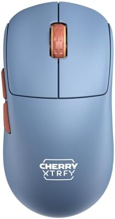 M68 Wireless, Souris de Gaming Ultralégère, 2,4 GHz, Optimisée pour l'esport, Forme Symétrique avec Front Particulièrement Bas, Bleu