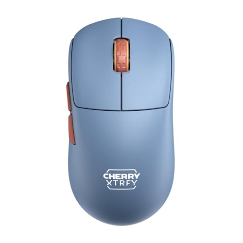 M68 Wireless, Souris de Gaming Ultralégère, 2,4 GHz, Optimisée pour l'esport, Forme Symétrique avec Front Particulièrement Bas, Bleu