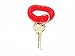 JKing Set of 12 New Plastic Stretch Wrist Key Coil Wrist Band Key Ring Key Chains Key Holders for Outdoor Sport (Red)