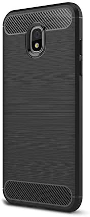 For Galaxy J730 J7Pro (2017) Case, Ultra-thin Brushed Carbon Fiber Slim Armor Soft TPU Phone Back Full Cover Case For Samsung Galaxy J730 (2017) / J7 Pro (2017) (Black)