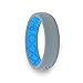 GROOVE LIFE - Silicone Ring For Men and Women Wedding or Engagement Rubber Band with Lifetime Coverage, Breathable Grooves, Comfort Fit, and Durability - Thin Solid Storm Grey Size 6