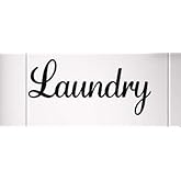 Printbeat Laundry Room Door- Vinyl Wall Decal - Cute Quote Sticker for Home Kitchen Living Room Restaurant Coffee Shop Store Office Black 4.6" x 9"