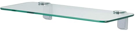 Spirella Wand-Glasablage Max Light Badezimmerablage Ablage Wandablage für das Badezimmer aus Glas und Edelstahl 60cm - zum kl