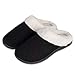 IceUnicorn House Slippers for Women Memory Foam Plush Cozy House Shoes Anti Slip Sole for Indoor & Outdoor Use(Black, 40/41)