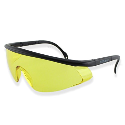TITUS Safety Earmuffs & Glasses Combo (Black - Contoured, G4 Yellow Classic Razor)