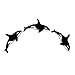Orca Killer Whales Vinyl Decal Sticker | Cars Trucks Vans Walls Laptops Cups | Black | 7 X 3.7 inches | KCD1498