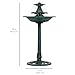 Best Choice Products 3-Tier Indoor Outdoor Polyresin Pedestal Bird Bath Fountain Decor w/Pump, Green