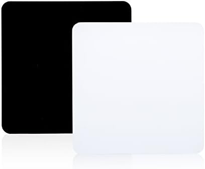 Acrylic Sheet 15.7"×15.7"×0.118" Thick Non Reflective and Reflective Owhy Brand White &amp; Black Reflective Display Board for Tabletop Product Photography Background