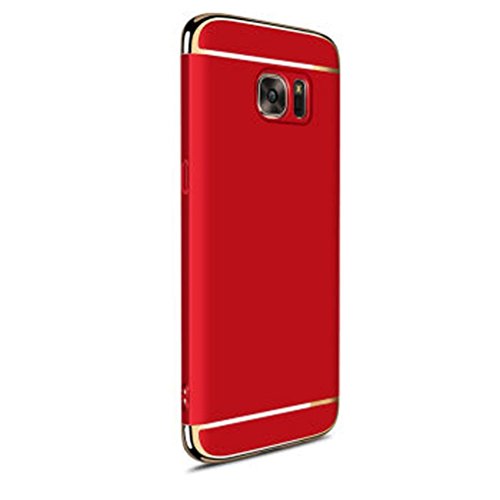 Coohole New Fashion Electroplate Hard Shockproof Case Cover for Samsung Galaxy S7 Edge, Red