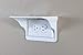 Power Perch Horizontal Wall Outlet Shelf with Cord Storage Strap – Bathroom Shelf for Electric Toothbrush and Toiletries – Small Wall Shelves for Homepod Mini, Echo Dot Stand – White, 1-Pack