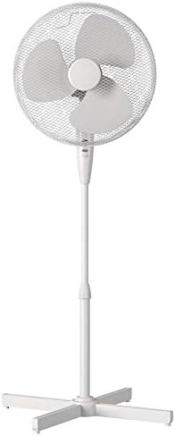 E4Emporium Floor Pedestal Height Standing Fan โ 16 Inch Adjustable Height Oscillating, Rotating Double Blades, Easy control