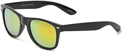 Wayfarer UV Protection Colorful Reflective Lens Sunglasses for Men and Women