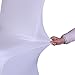 SINSSOWL Set of 100pc White Color Universal Size Polyester Spandex Banquet Wedding Party Decoration Stretch Dining Chair Covers-(Flat Bottom)