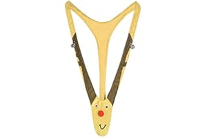 Rukisac Christmas Gag Gifts for Men, Reindeer Mankini Men Funny Thongs Underwear with Bells Pranks for White Elephant Exchange Gifts, Valentine's Day, Xmas