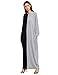 Verdusa Women's Color Block Long Sleeve Plus Size Caftan Casual Loose Maxi Dress