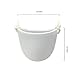 Nellam Ceramic Hanging Succulent Planter - Modern Wall Decor White Vase with Rope Hanger - 4 Piece Set Decorative Pots for Indoor Plants, Cactus, & Flower - for Home, Bedroom & Kitchen