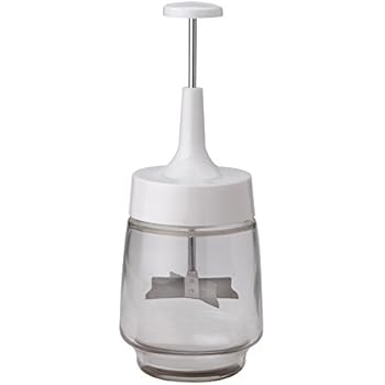 HIC Plain Edge Old Fashioned Onion Manual Food Chopper, 18/8 Stainless Steel Blades, 3.5 x 8-Inches