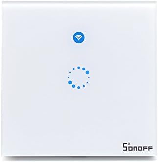 SONOFF T1 1-3 Gang 600W WiFi And RF 86 Type UK Smart Wall Touch Light Switch Module Works With Alexa