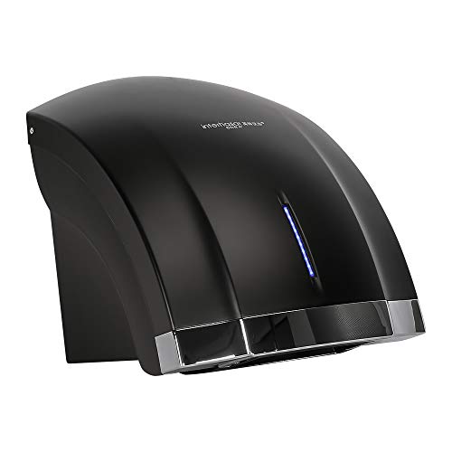 interhasa! Premium Quality High Speed 1800W Automatic Electric Commercial Hand Dryer (Black-110V)