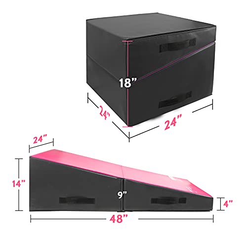 Kangaroo Hoppers Folding Incline Gymnastics Wedge Mat for Kids Tumbling