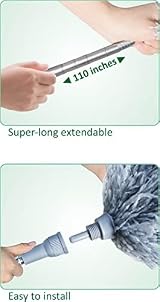 ArobiaSB 2025 Upgraded Telescopic Microfiber Duster 110 in Pack of 2 view 7