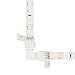 Zitrades LED Strip Connector 4 Pin, Compatible with 10mm Width SMD 5050 RGB Strip Light, Strip to Strip Jumper (10PCS L Shape + 20PCS Clips)